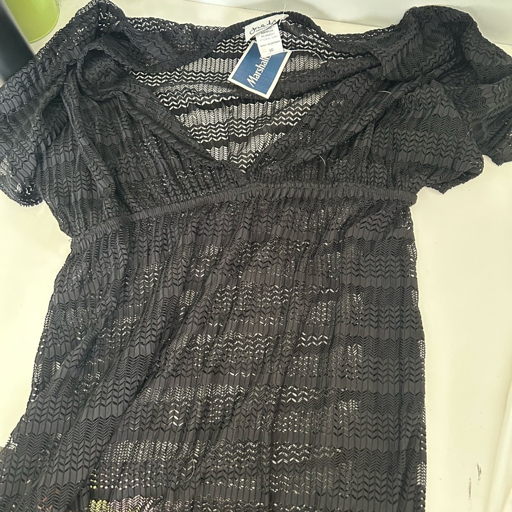 Black Mesh Cover-Up Dress